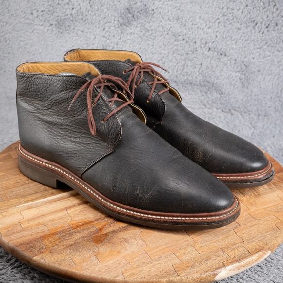 Orvis Mens Chukka Boots Dark Brown Leather Lace Up Comfort Ankle Boots 9 D READ - Picture 1 of 7